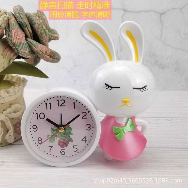 Alarm Clock For Children, Cartoon Silent Student Bedside Clock, Special For Bedroom Desk, Lazy Clock, Desk Clock, Fun Clock - Image 2